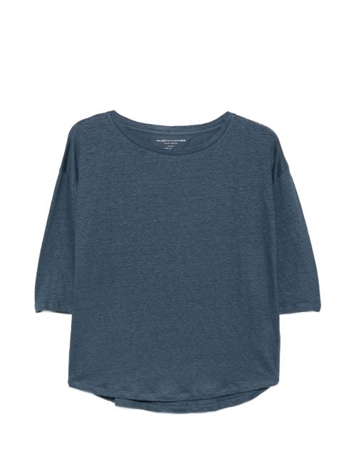 T-shirt donna Majestic Filatures collo barca blu MAJESTIC FILATURES | E26M011FTS1441121